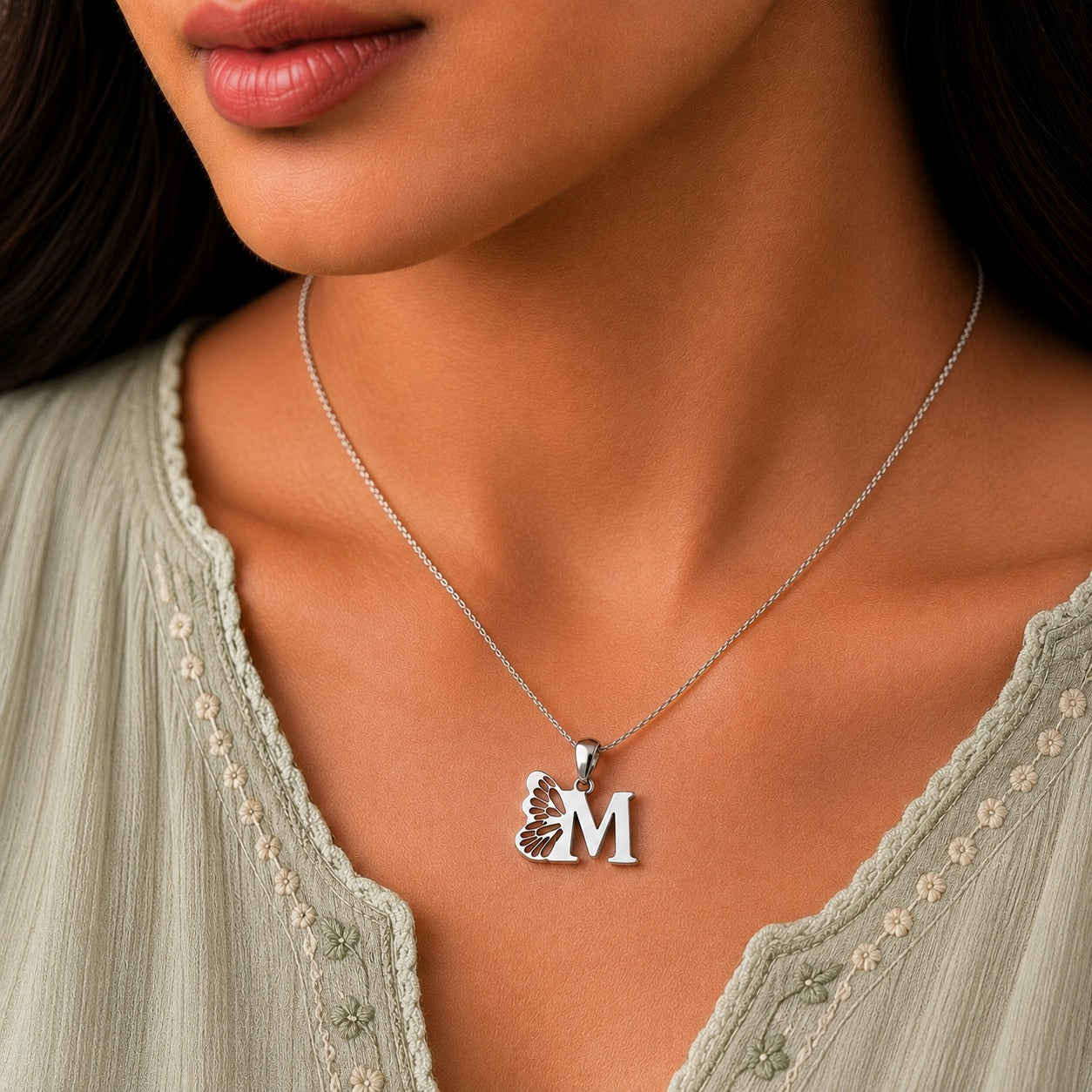 Butterfly Letter Necklace