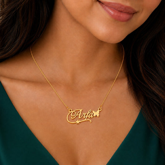 Butterfly Name Necklace