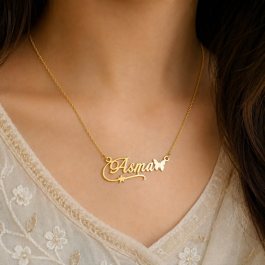 Butterfly Name Necklaces