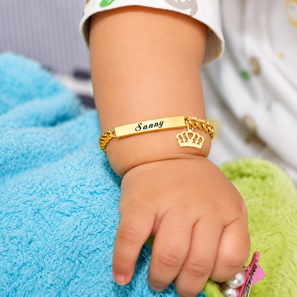 Personalized Gold Baby Bracelet