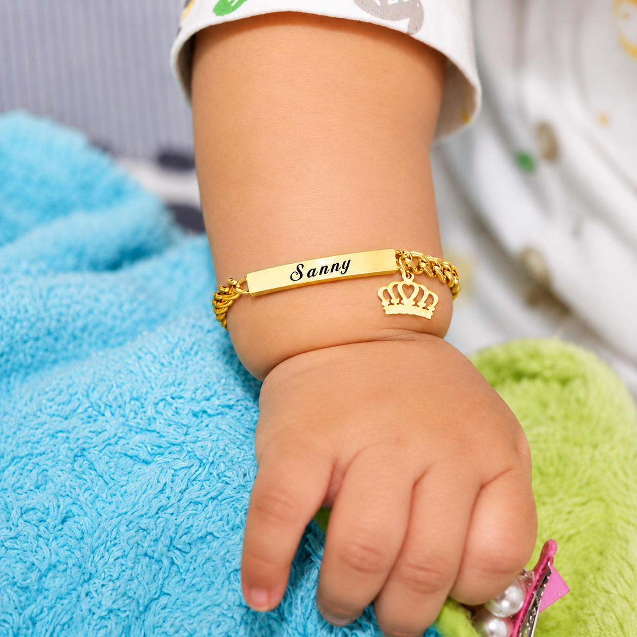 Personalized Gold Baby Bracelet
