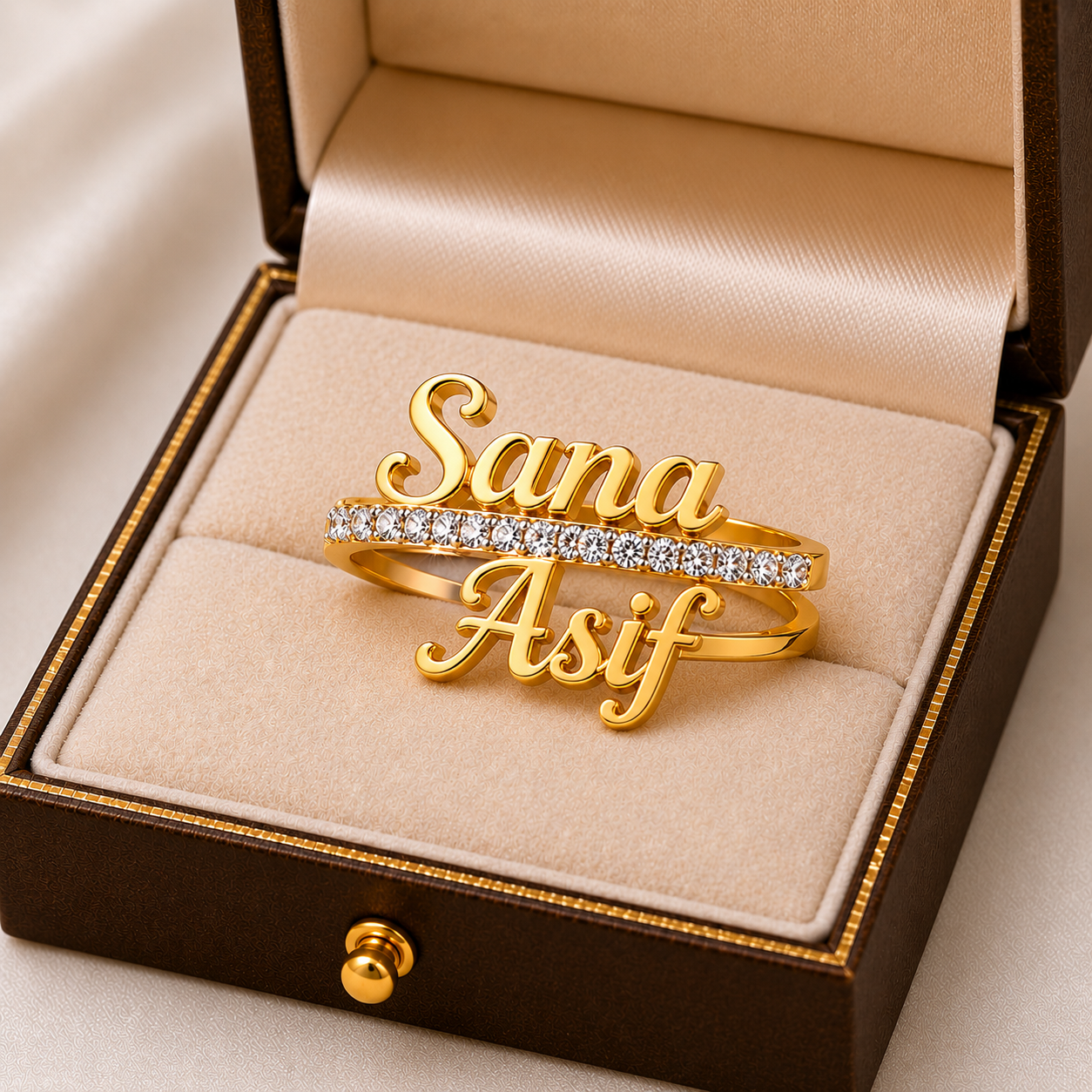 Couple Name Promise Ring