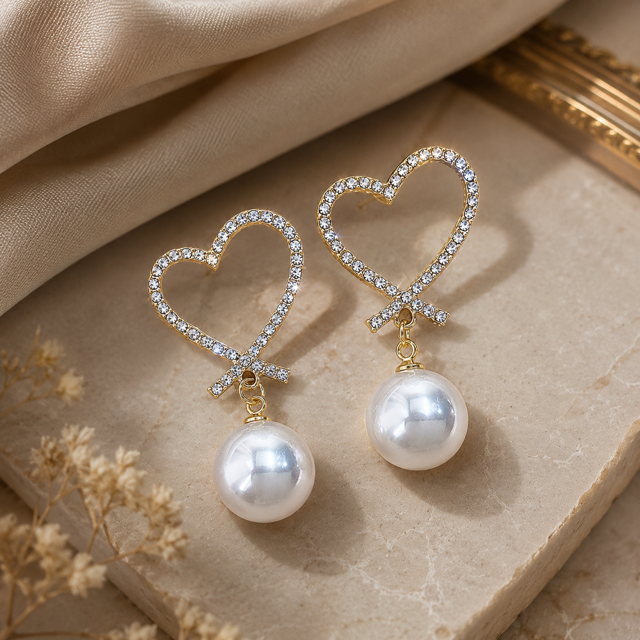 Crystal Heart Earrings