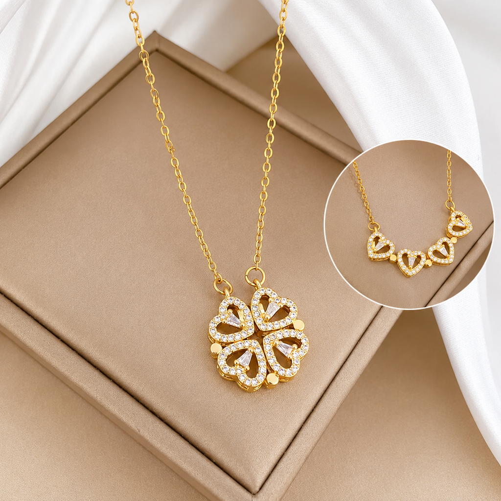 Clover Heart Necklace.