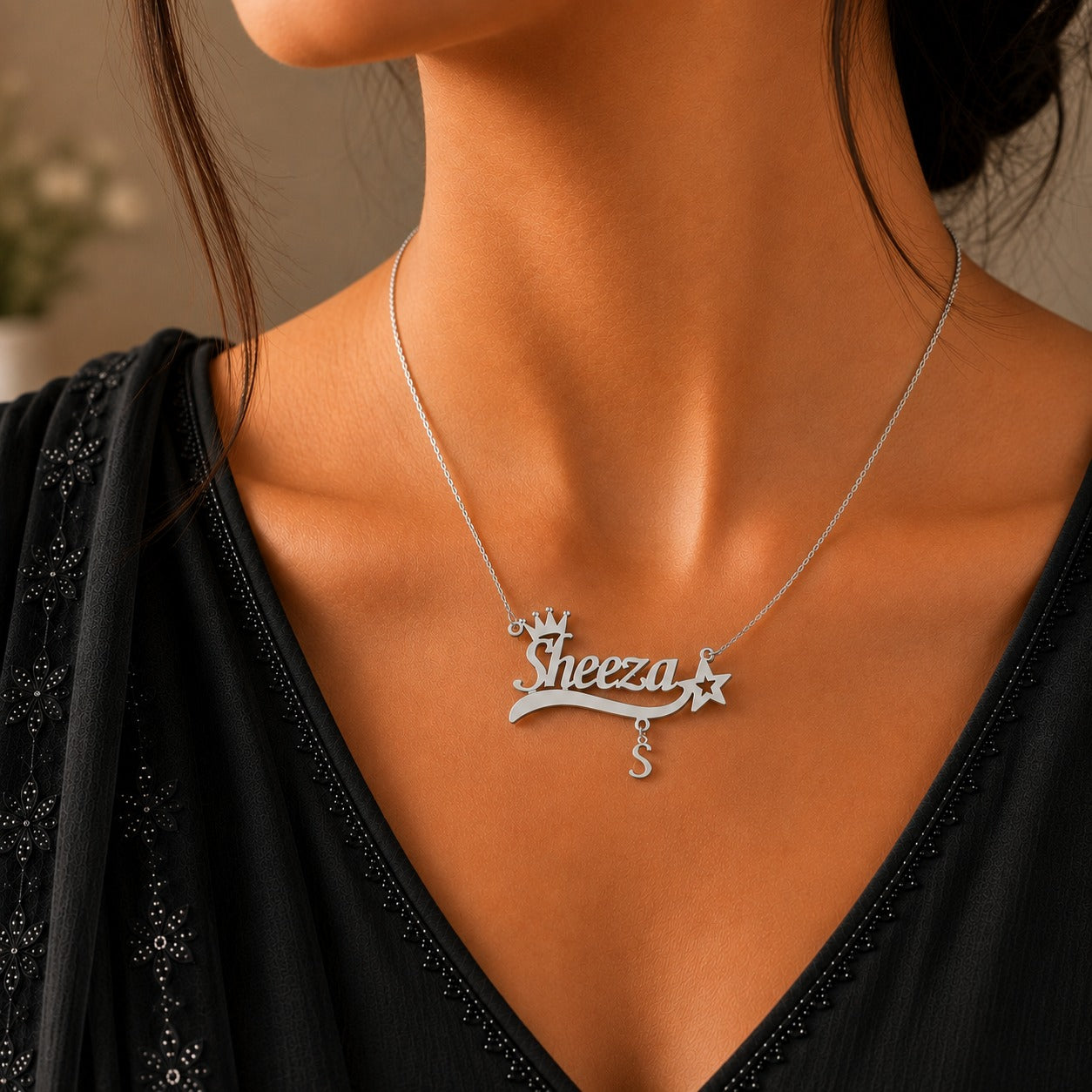 Crown Name Necklace