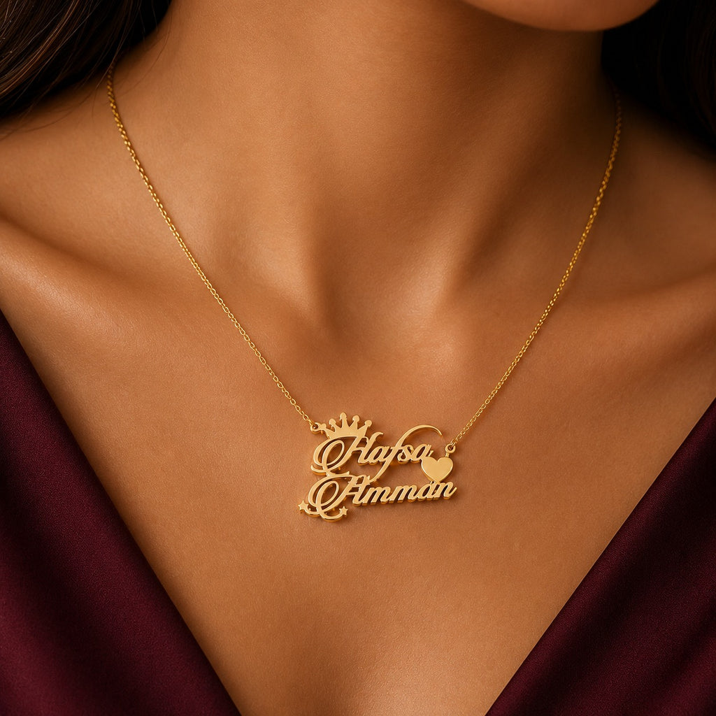 Crown Name Necklace