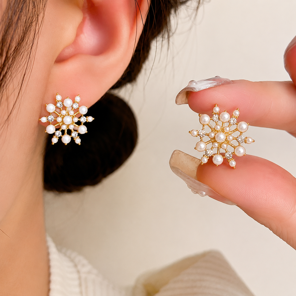 Crystal Pearl Earrings