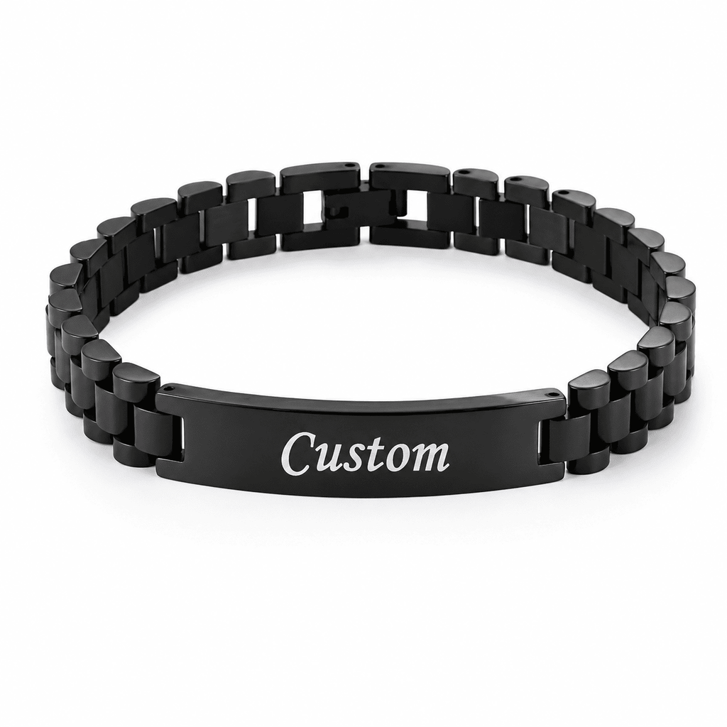 Customize Name Bracelet Black