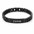 Customize Name Bracelet Black