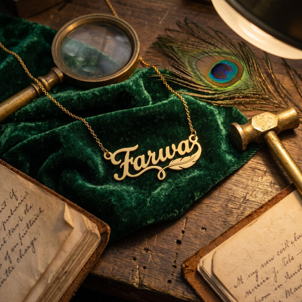 Feather-Name-Pendant-Gold