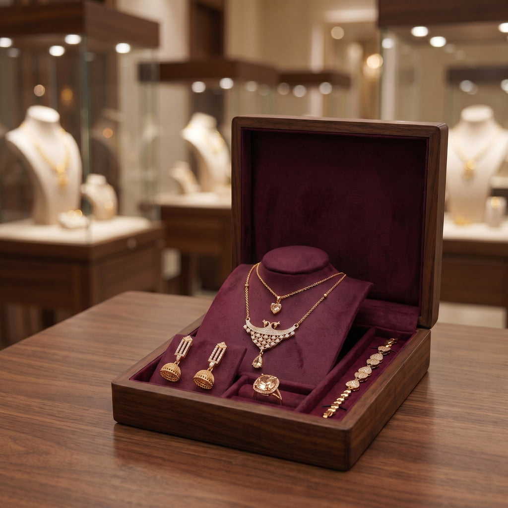 Gold Noir-Elegance Jewelry Set 