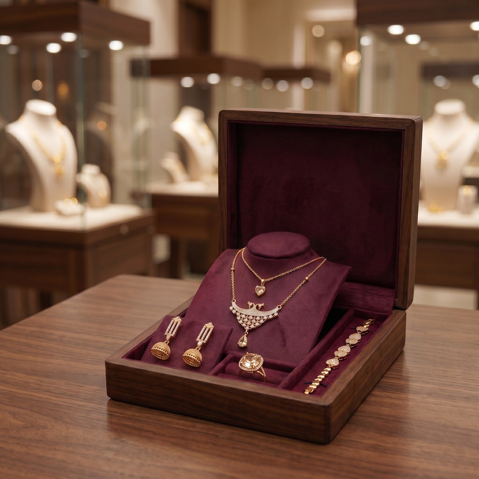Gold Noir-Elegance Jewelry Set 