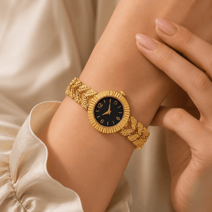 Gold Watch Bangle