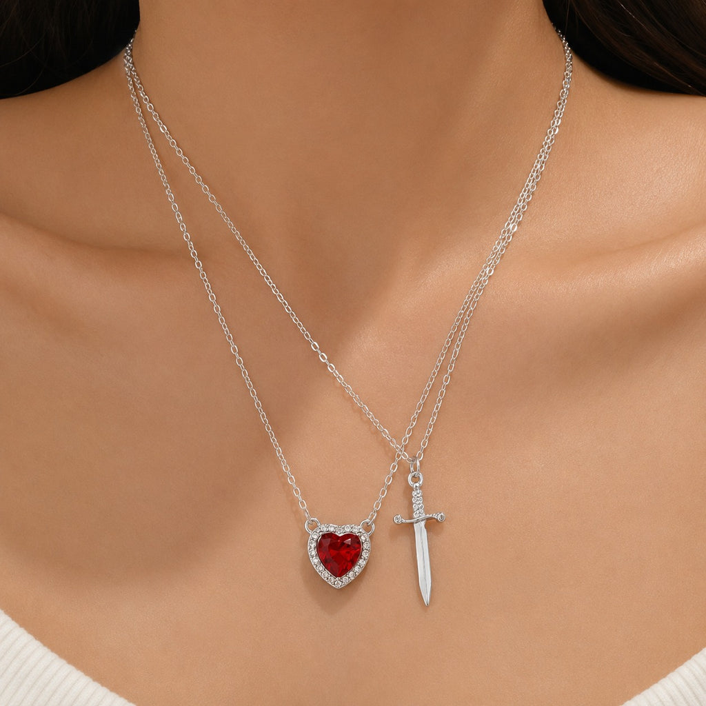 Heart & Sword Necklace