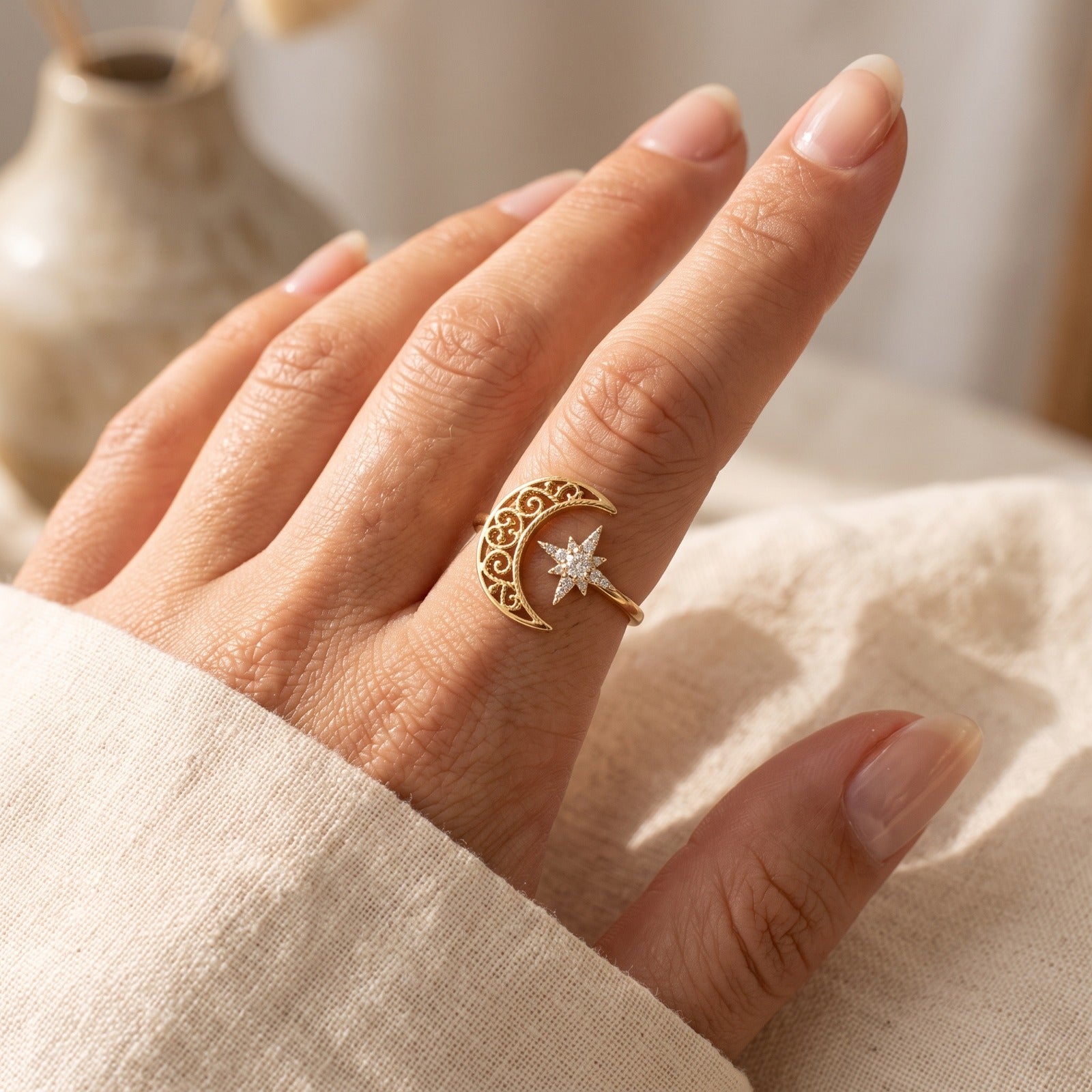 Moon-Star-Crystal-Rings