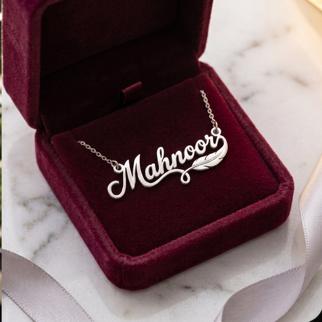 Name-Pendant-Feather-Silver