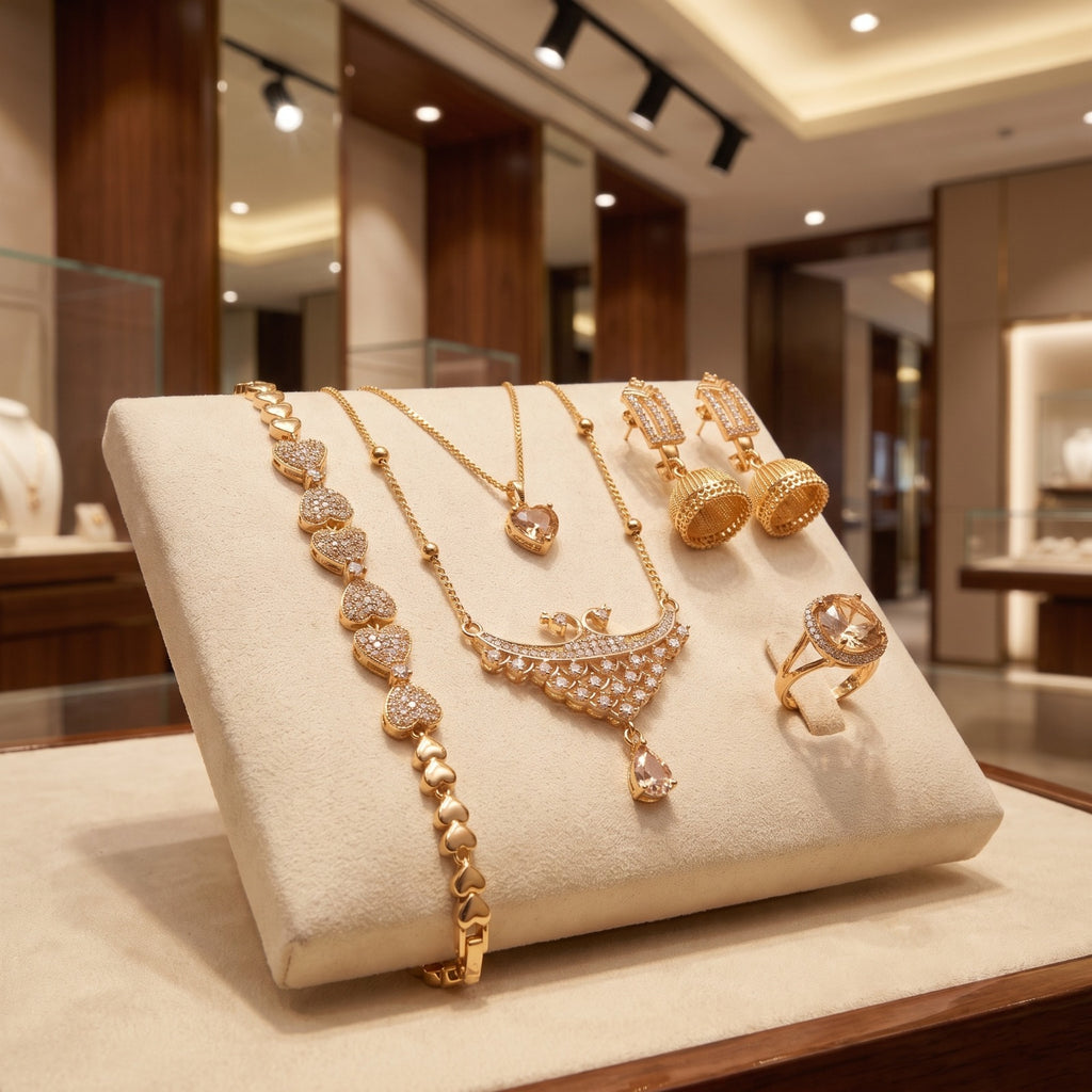 Noir-Elegance Jewelry Set Gold