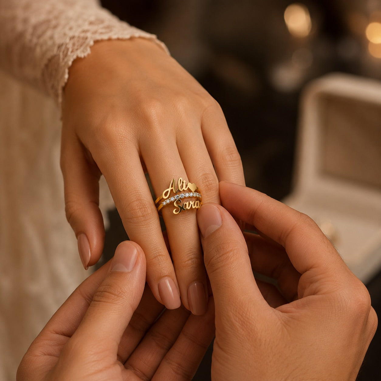 Personalized-Matching-Name-Ring