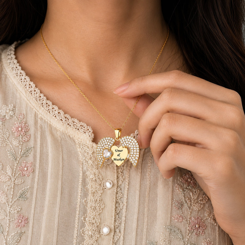 Personalized-Necklace-Angel-Wing