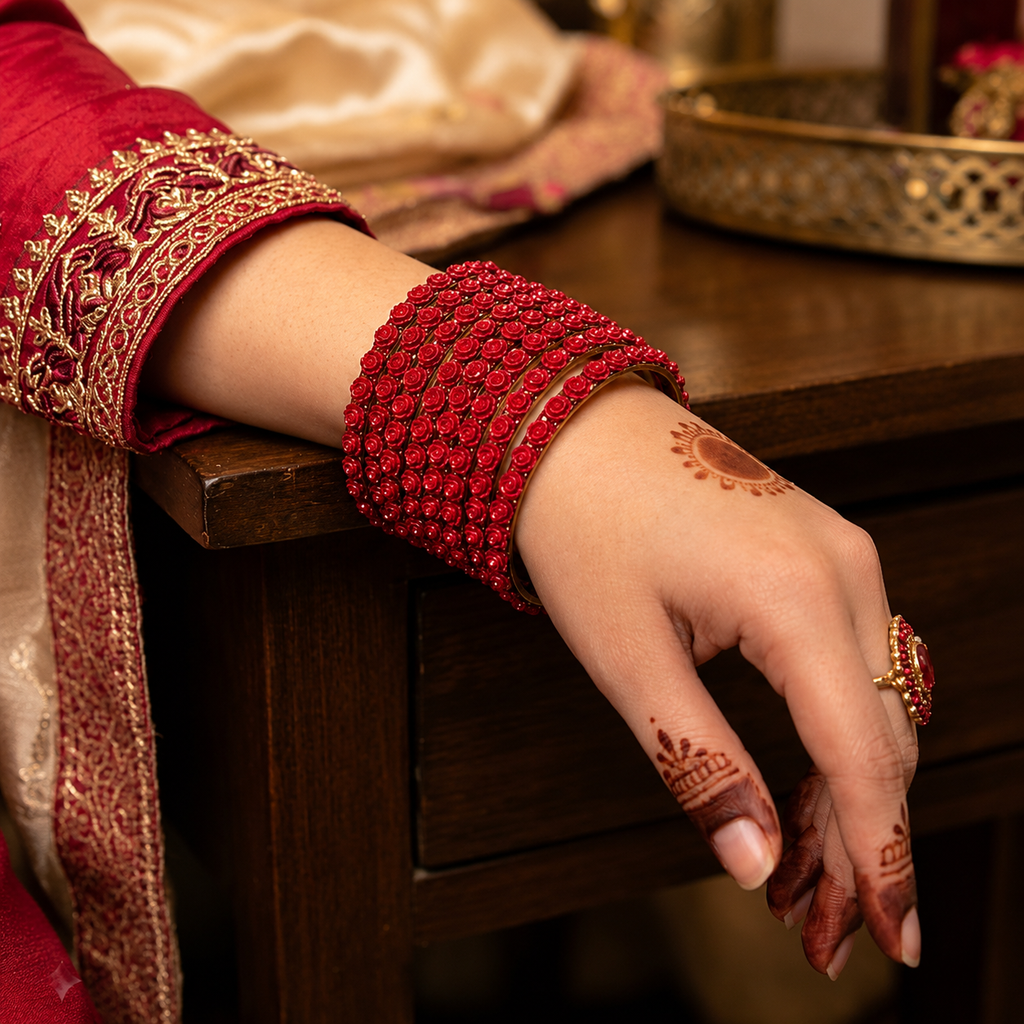 Rose Floral Bangles
