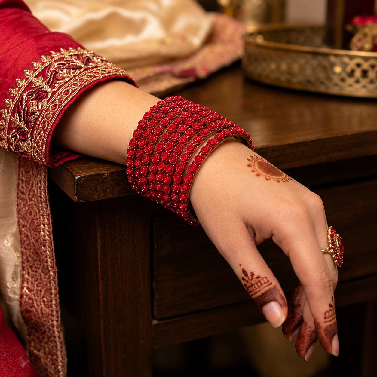 Rose Floral Bangles