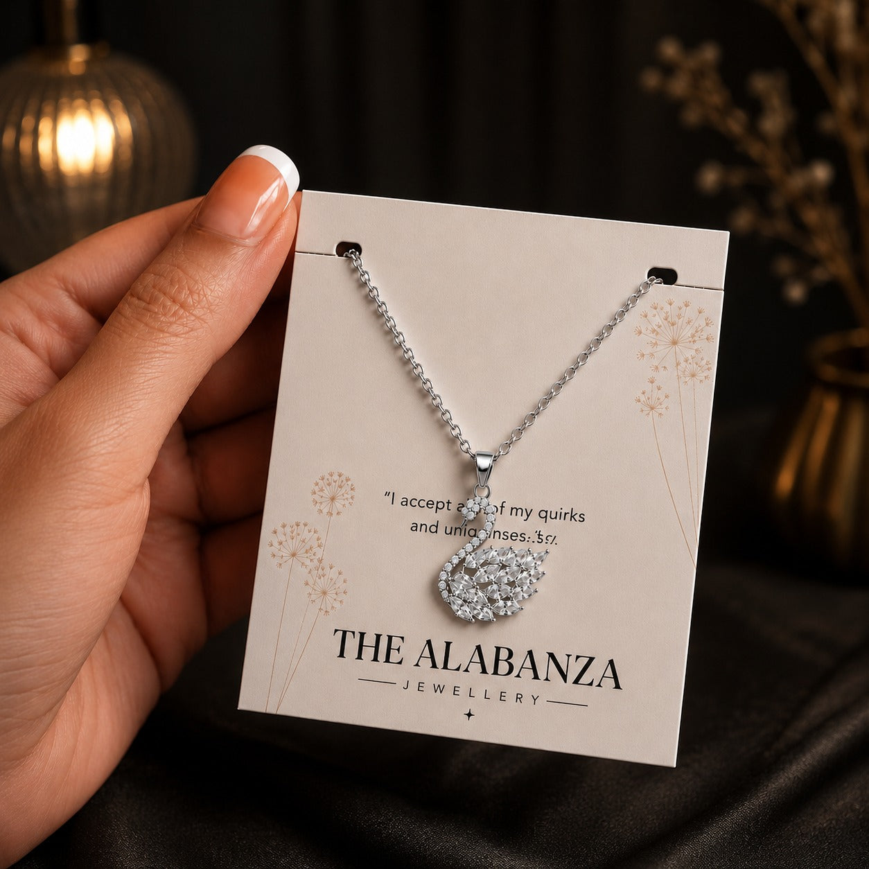 Swan-Necklace-Silver