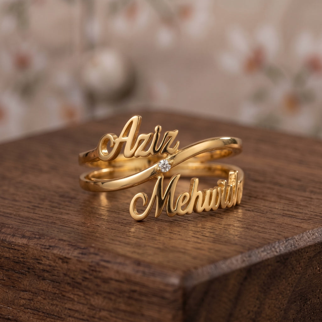 Double Name Ring