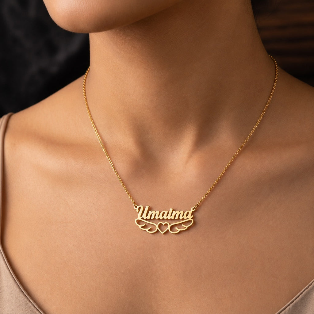 Wings Name Necklace