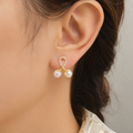 Zircon Pearl Earrings