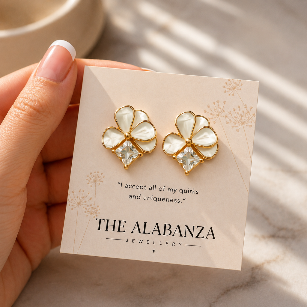 white-earring